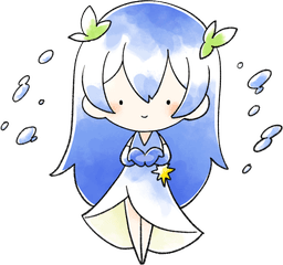 青い手